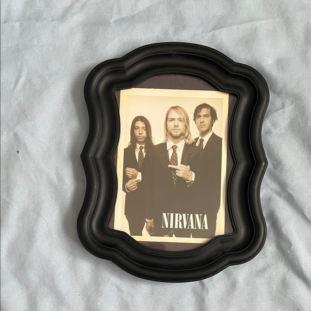 Nirvana Band Photo in Black Frame